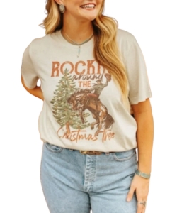 western-christmas-graphic-tee