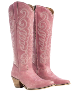 tall-pink-leather-cowboy-boots