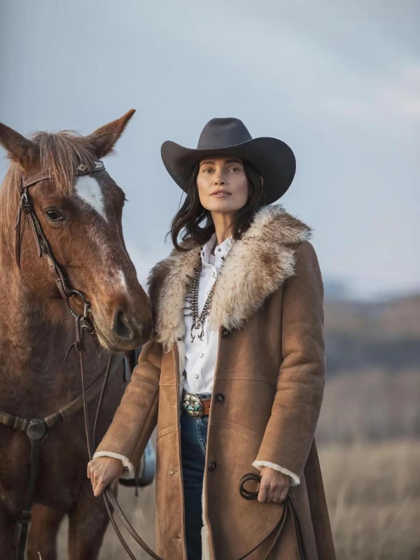 western-suede-brown-shearling-trench-coat