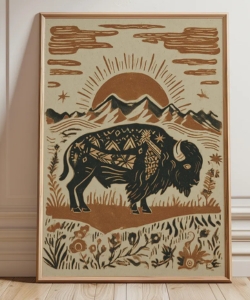 Buffalo wall print