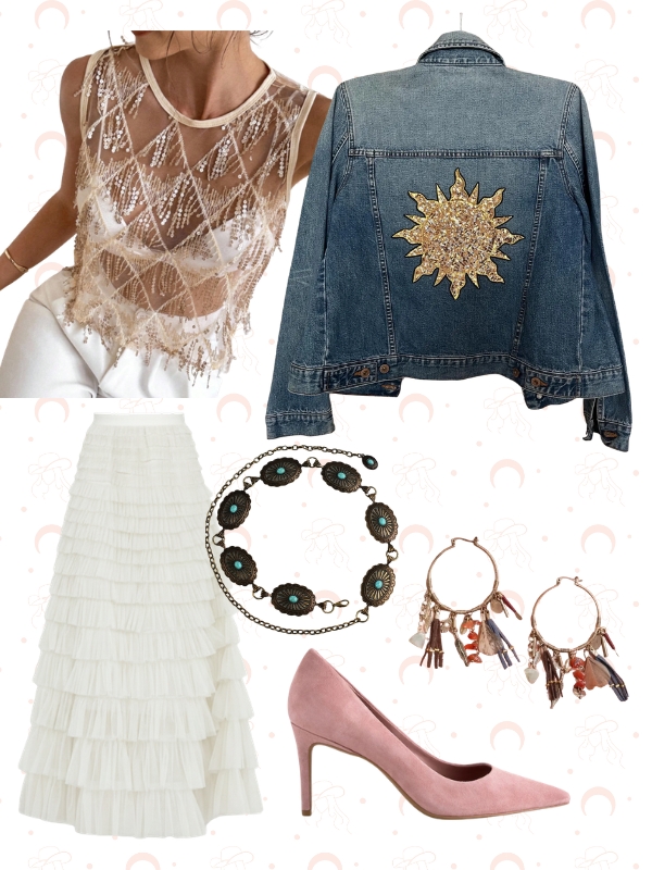 40th birthday celebration outfit in boho western style