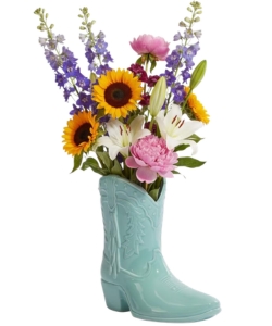 blue-western-cowboy-boot-vase