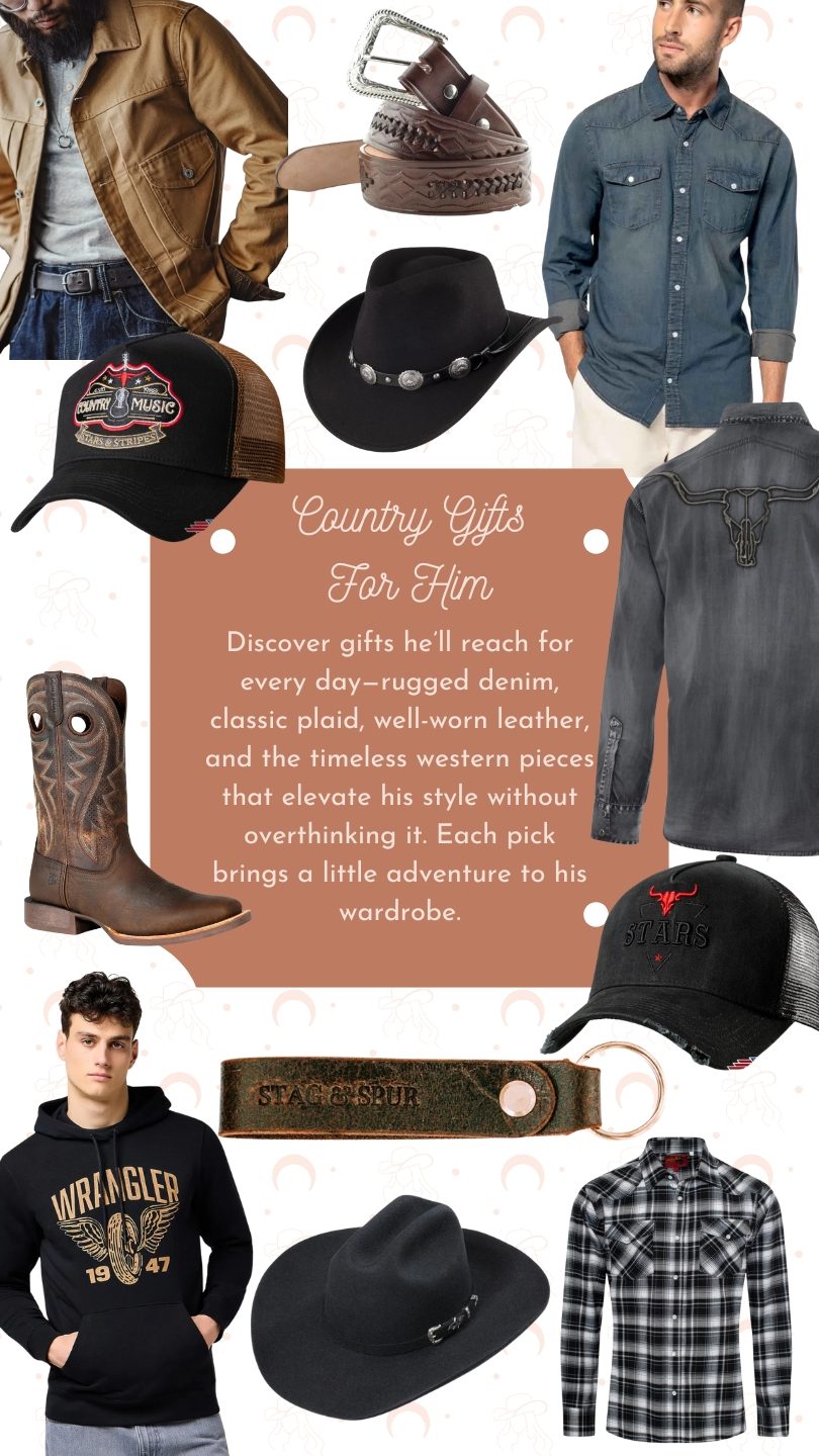 Country gifts for him - western and country-themed gifts for men